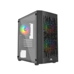 Starter gamer pc – kabinet med LED-lys og hærdet glas sidepanel