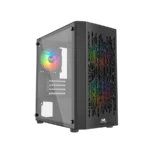 Starter gamer PC med i5-13400F og RTX 4060 i RGB kabinet med glas-side