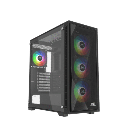 Nordic Gaming Nidhug – kabinet til esport gamer pc med RGB-lys og glaspanel