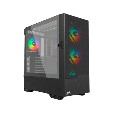 High end gamer pc kabinet med RGB-lys og hærdet glas – klar til Fortnite og CS2