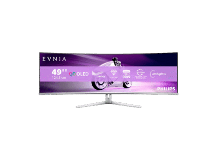 Philips Evnia 8000 49" buet QD-OLED gaming skærm med HDR, FreeSync og DTS-lyd