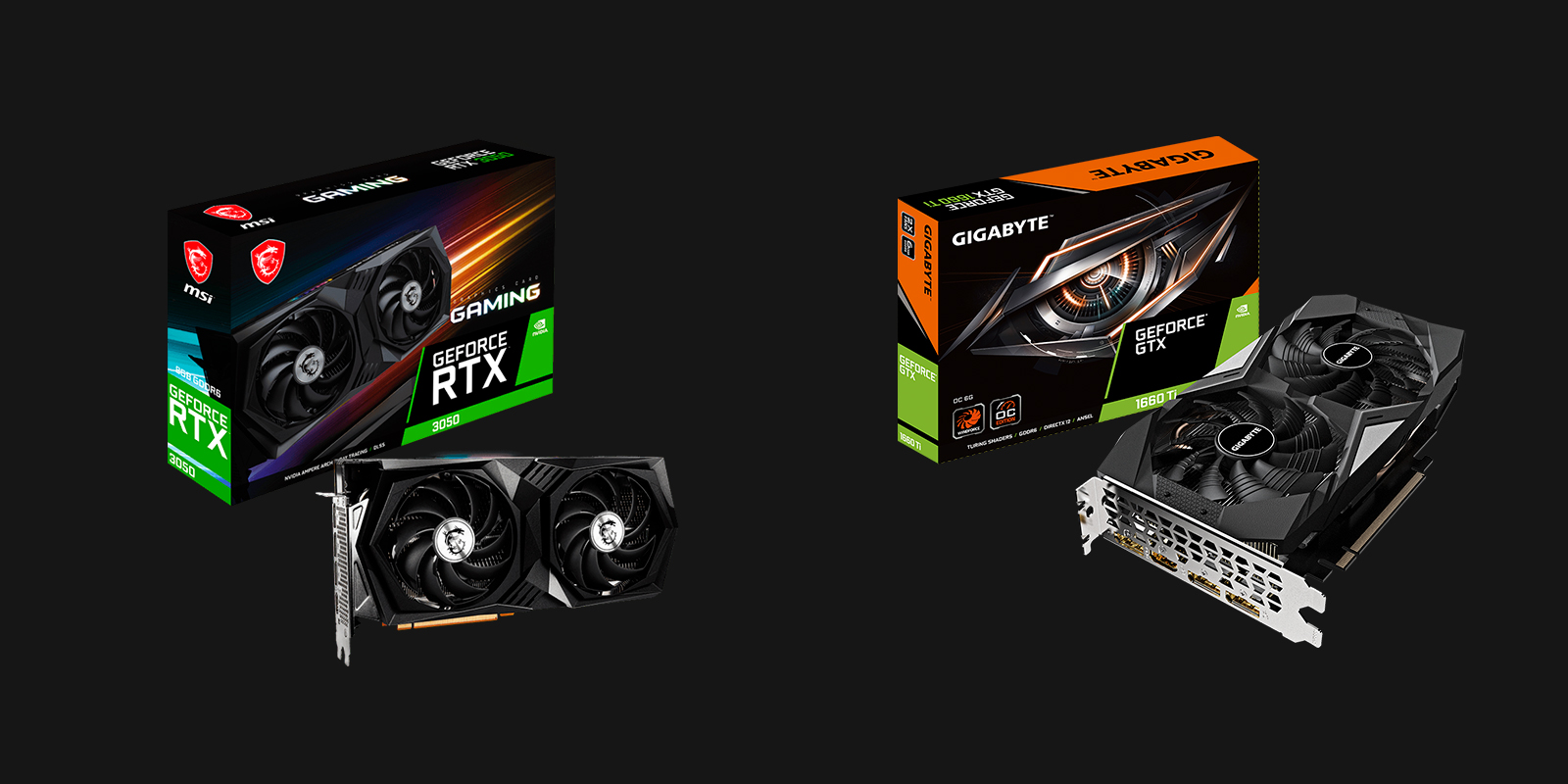 Sammenligning af gammelt hardware til gaming – GTX 1660 Ti vs RTX 3050 grafikkort