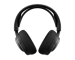 SteelSeries Arctis Nova 5 gaming headset set forfra uden mikrofon – sort model