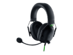 Razer BlackShark V2 gaming headset med mikrofon – sort med grøn kabel