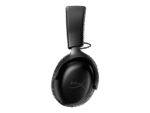 Detaljebillede af HyperX Cloud III headset – sort ørekop set fra siden