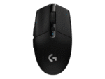 Logitech G305 LIGHTSPEED trådløs gaming mus – sort, set fra siden