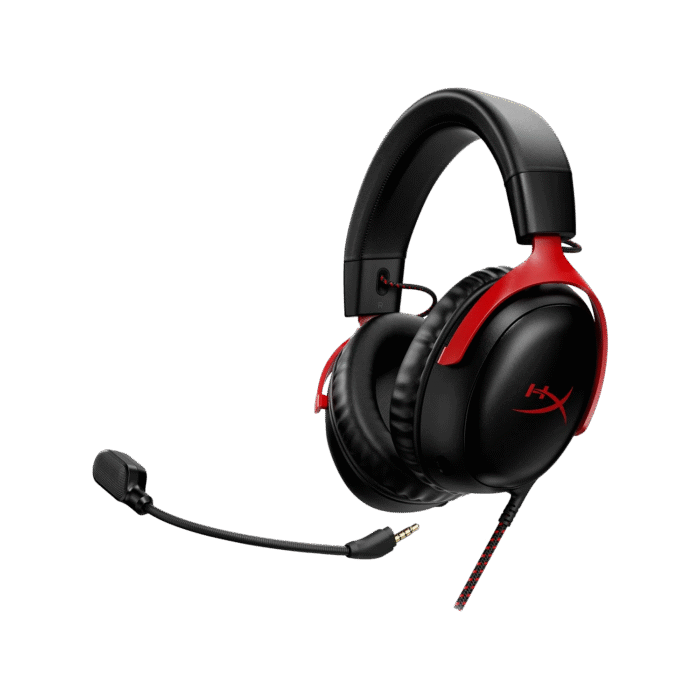 HyperX Cloud III gaming headset sort/rød – kablet USB & 3,5 mm