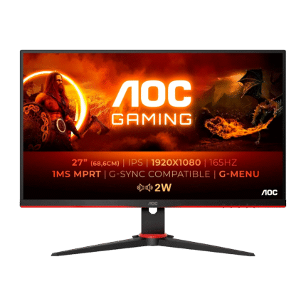 AOC 27” gaming skærm med IPS-panel, 165Hz og 1ms responstid