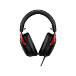 HyperX Cloud III gaming headset sort/rød set forfra – kablet USB & 3,5 mm
