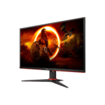 AOC 27” gaming skærm set fra siden med tynde kanter
