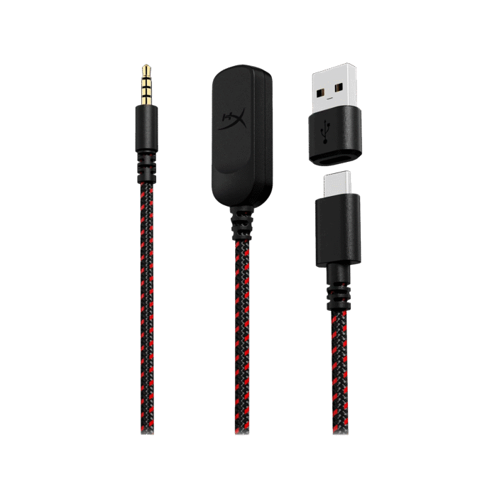 HyperX Cloud III gaming headset sort/rød – aftagelig mikrofon og kabler (USB & 3,5 mm)