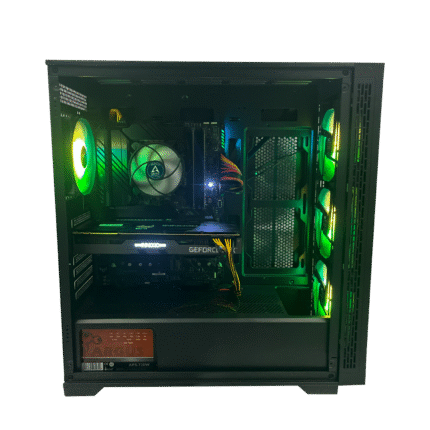 Gamer Deal Gamer PC – i5-11600KF • RTX 2080 SUPER • 16GB • 476GB SSD – front med RGB-blæsere