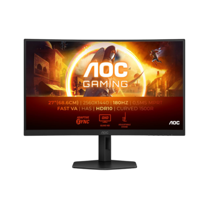 Gaming Skærm – AOC – 27" QHD 180Hz • VA • 1500R