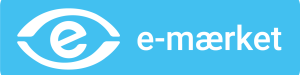 e-mærket logo, som viser at webshoppen er godkendt og lever op til danske sikkerheds- og forbrugerkrav.